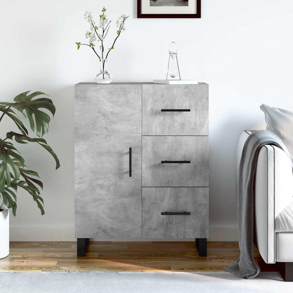 Komoda siva boja betona 69,5x34x90 cm od konstruiranog drva