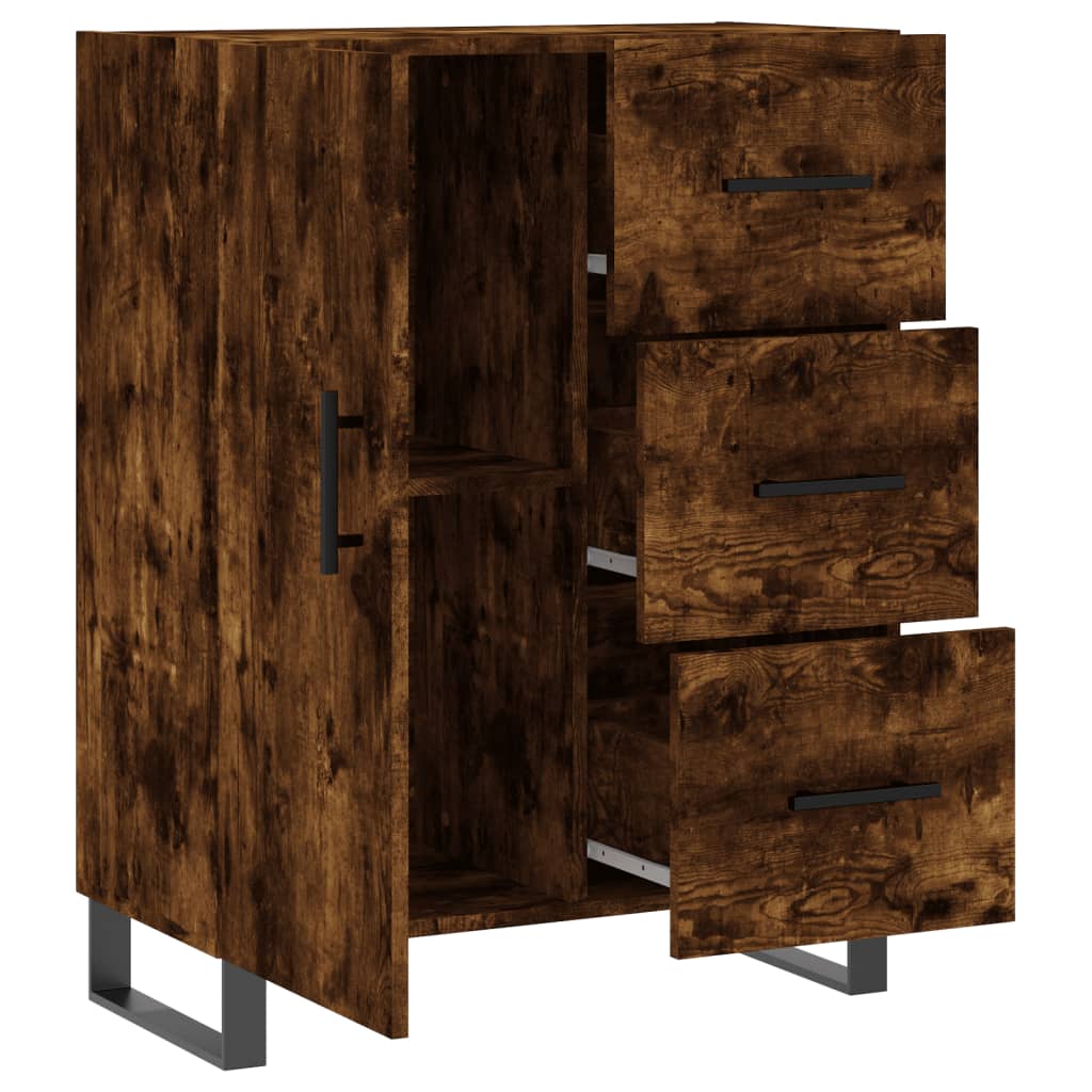 Komoda boja dimljenog hrasta 69,5x34x90 cm konstruirano drvo