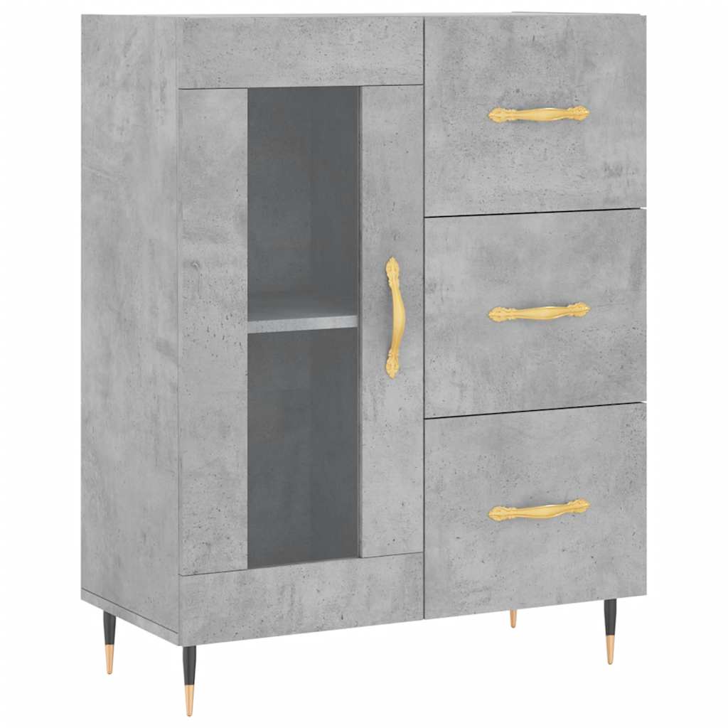 Komoda siva boja betona 69,5x34x90 cm od konstruiranog drva