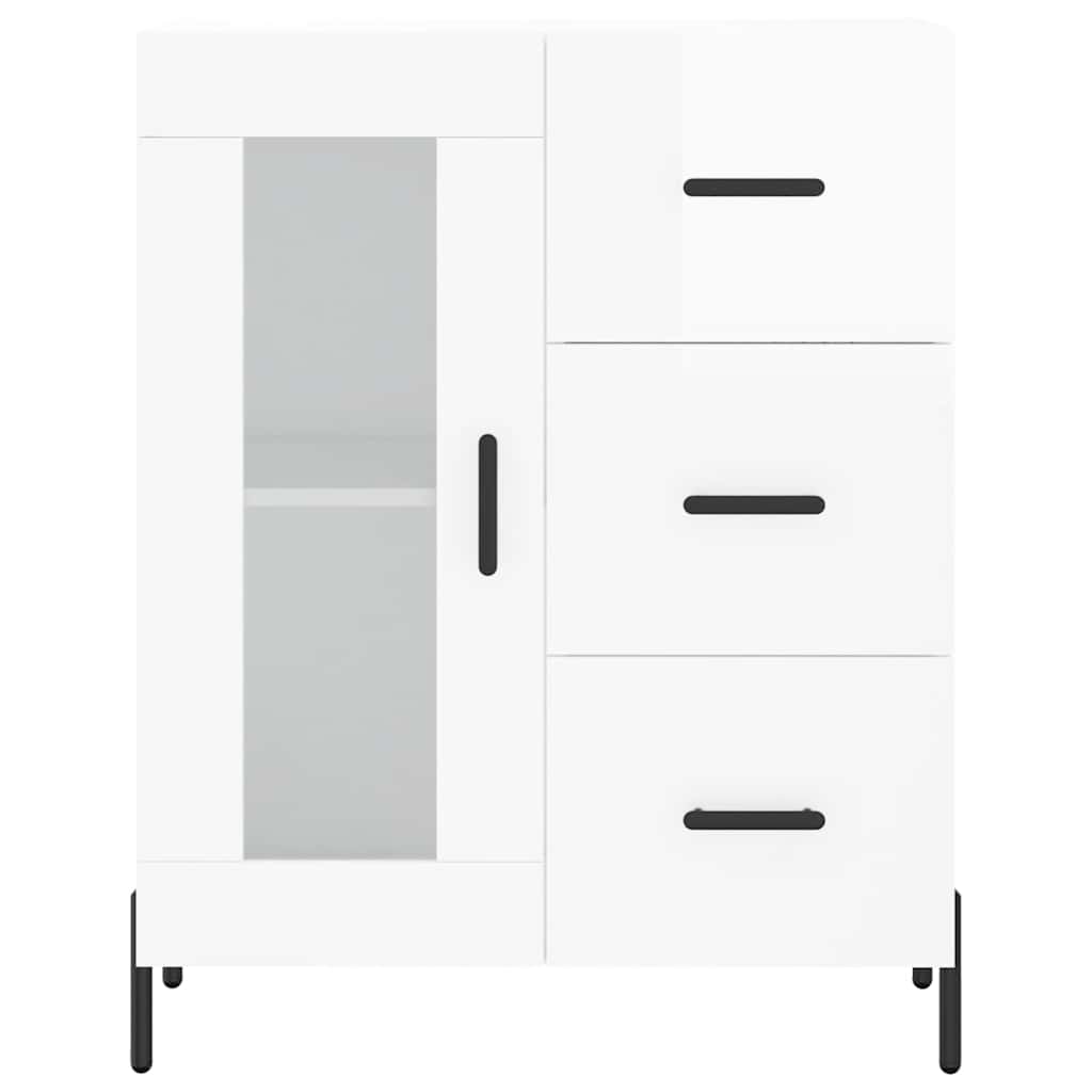 Komoda sjajna bijela 69,5x34x90 cm od konstruiranog drva