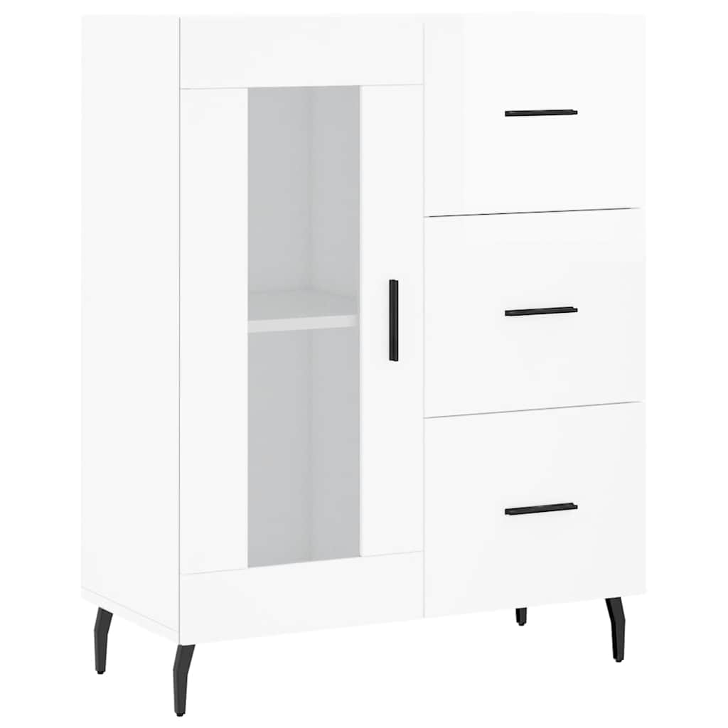 Komoda sjajna bijela 69,5x34x90 cm od konstruiranog drva