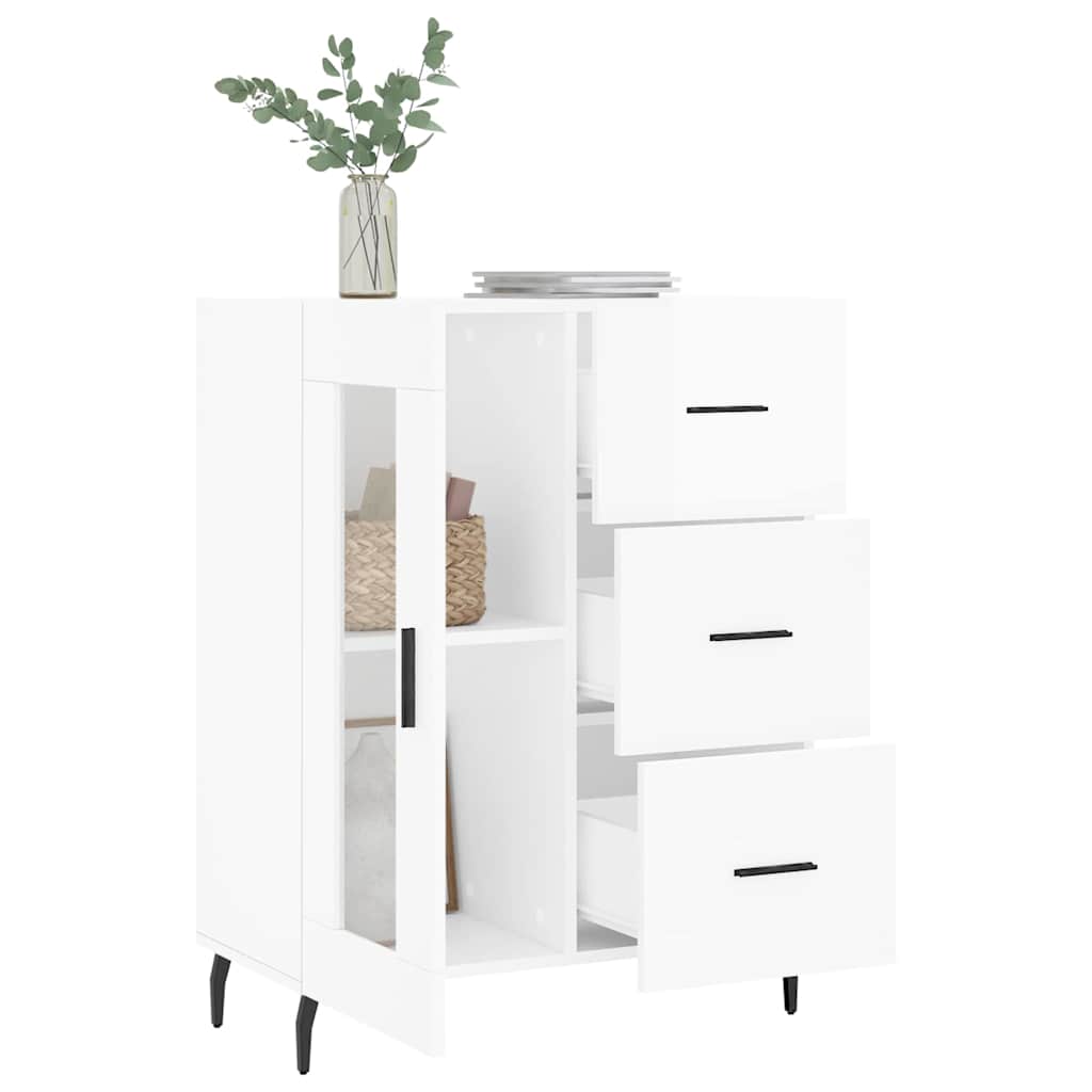 Komoda sjajna bijela 69,5x34x90 cm od konstruiranog drva