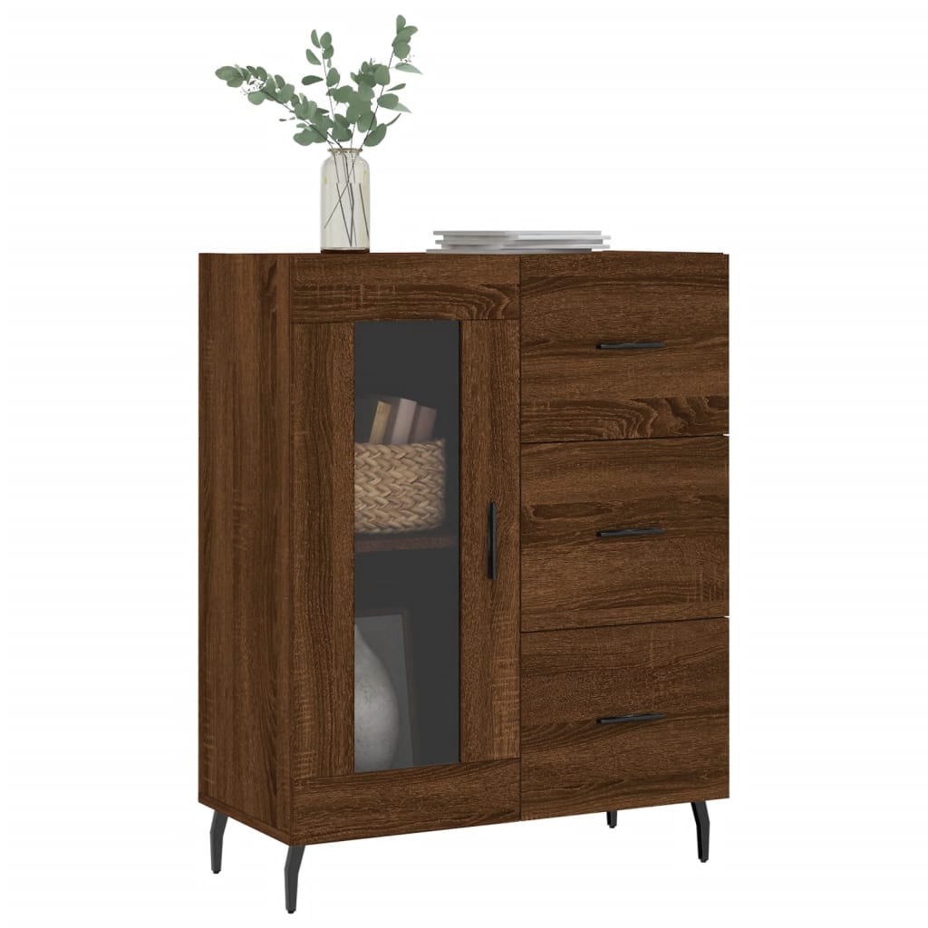 Komoda boja smeđeg hrasta 69,5x34x90 cm od konstruiranog drva