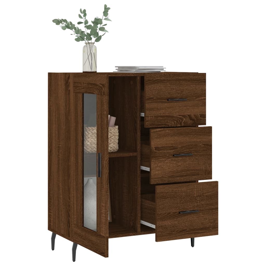 Komoda boja smeđeg hrasta 69,5x34x90 cm od konstruiranog drva