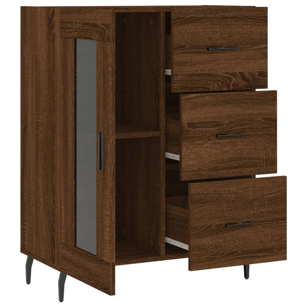 Komoda boja smeđeg hrasta 69,5x34x90 cm od konstruiranog drva