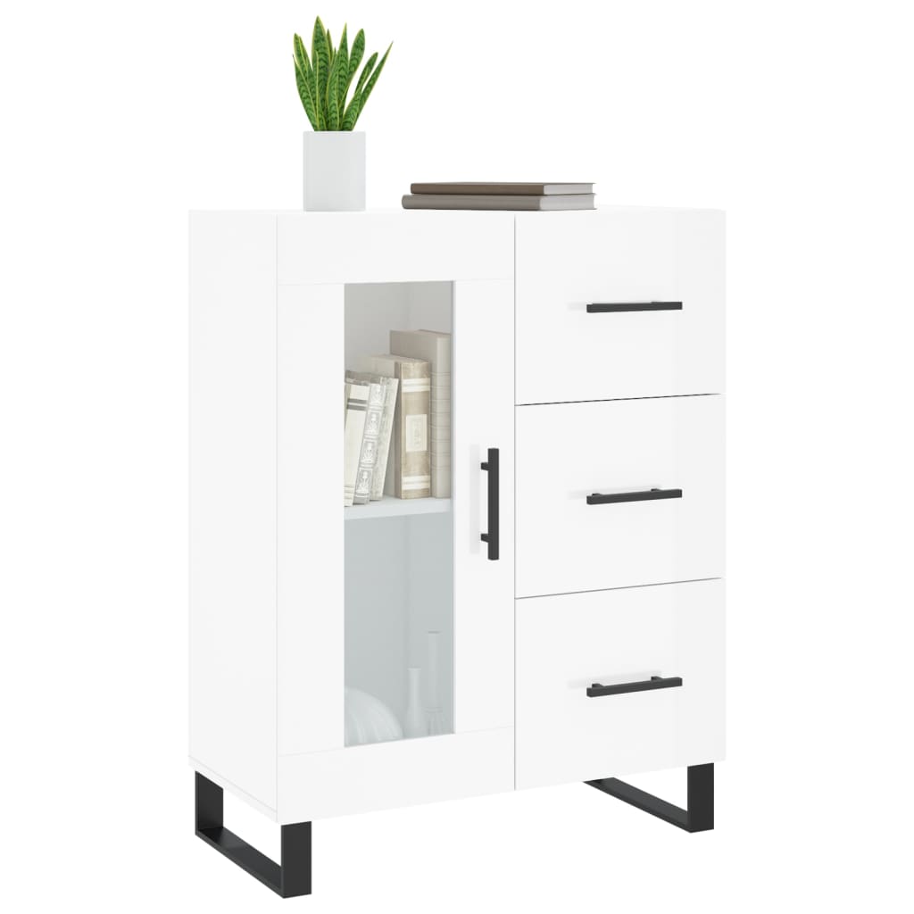 Komoda sjajna bijela 69,5x34x90 cm od konstruiranog drva