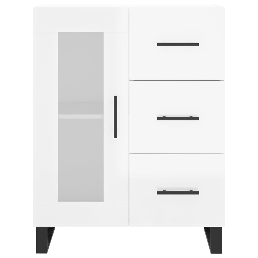 Komoda sjajna bijela 69,5x34x90 cm od konstruiranog drva