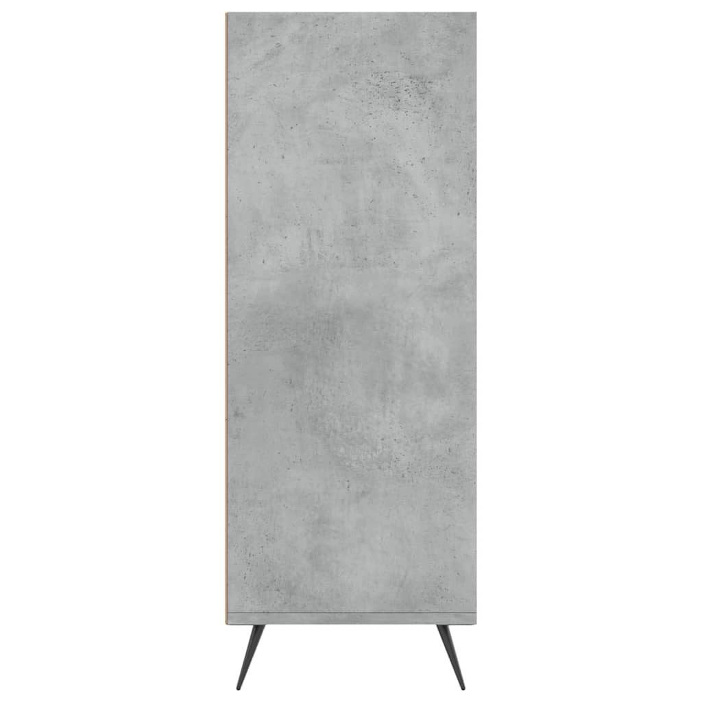 Regal za knjige boja betona 69,5x32,5x90 cm konstruirano drvo