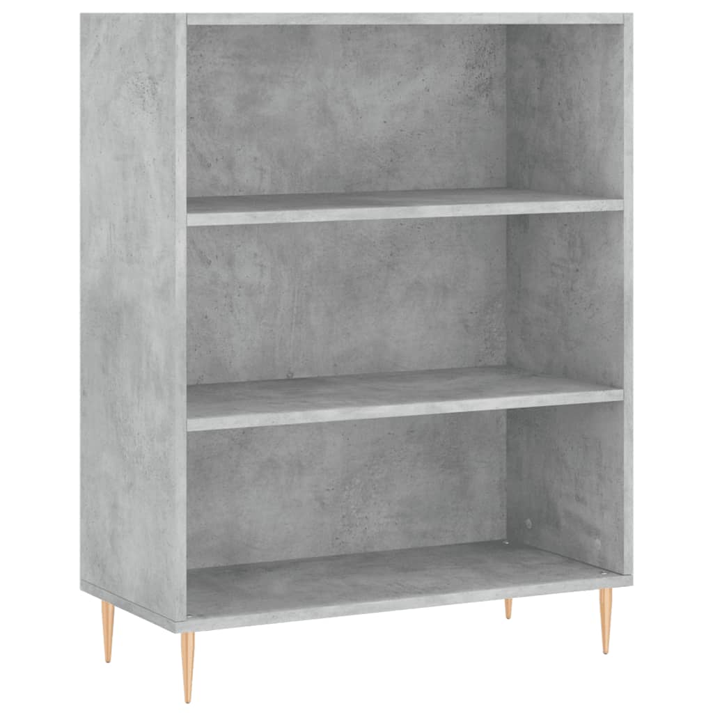 Regal za knjige boja betona 69,5x32,5x90 cm konstruirano drvo