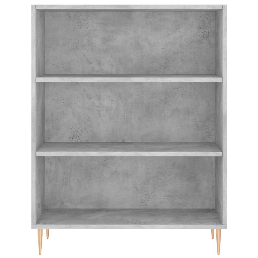 Regal za knjige boja betona 69,5x32,5x90 cm konstruirano drvo