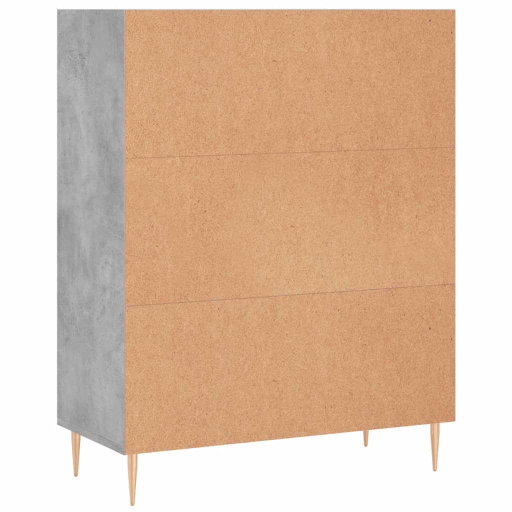 Regal za knjige boja betona 69,5x32,5x90 cm konstruirano drvo