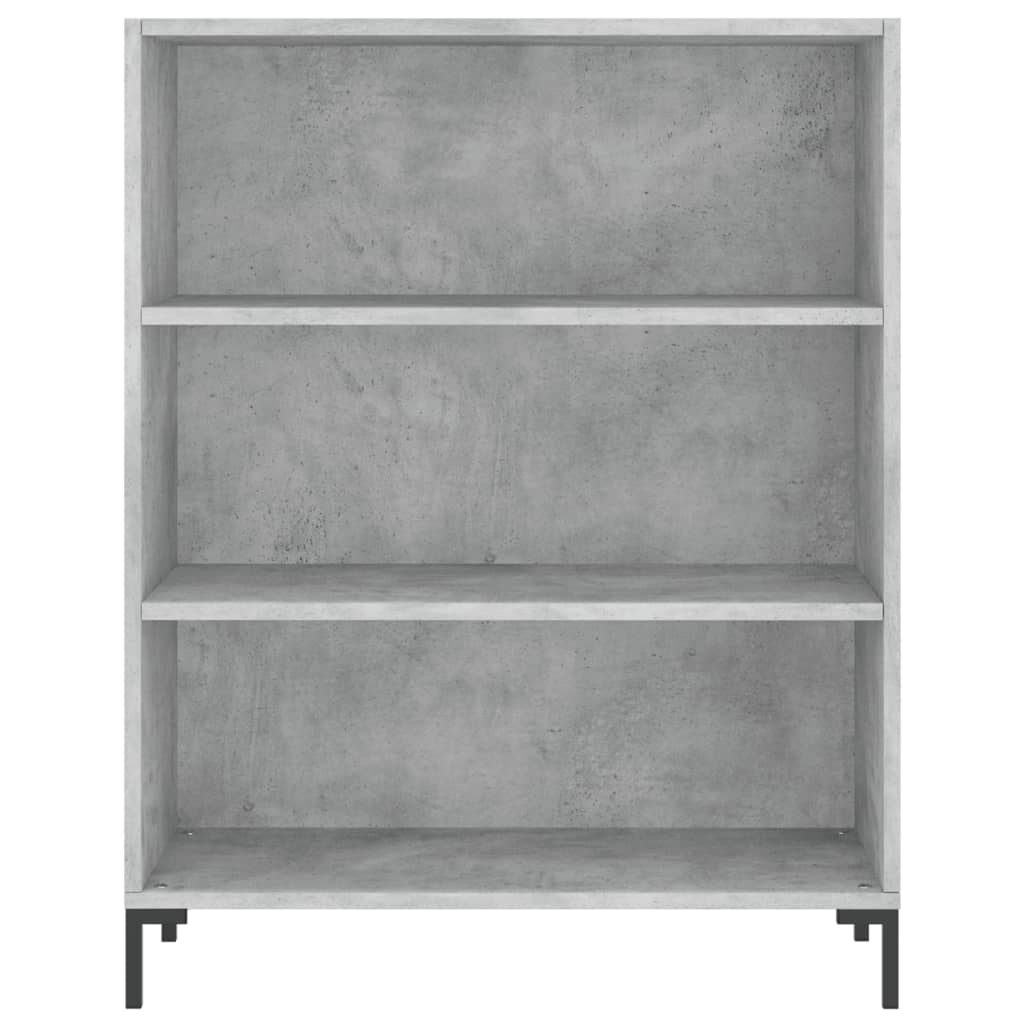 Regal za knjige boja betona 69,5x32,5x90 cm konstruirano drvo