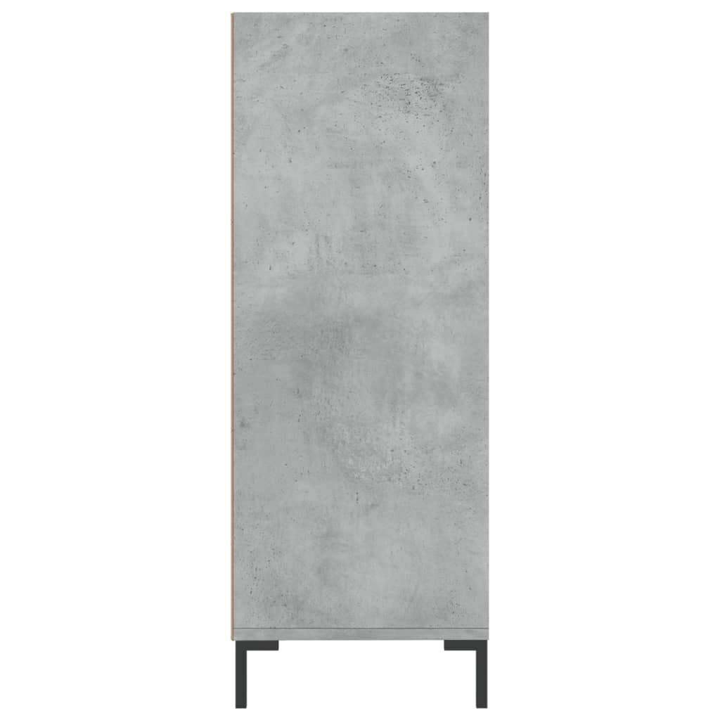 Regal za knjige boja betona 69,5x32,5x90 cm konstruirano drvo