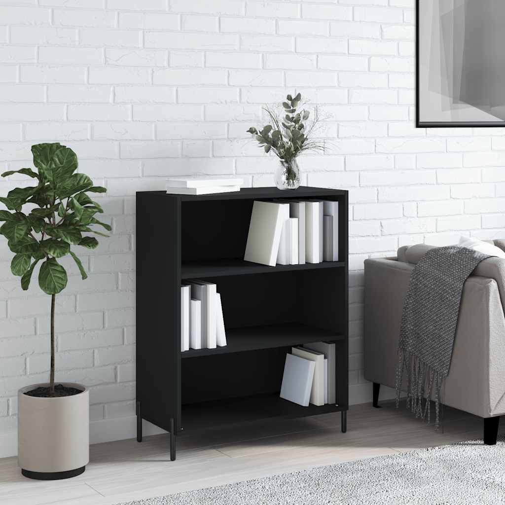 Ormarić s policama crni 69,5 x 32,5 x 90 cm konstruirano drvo