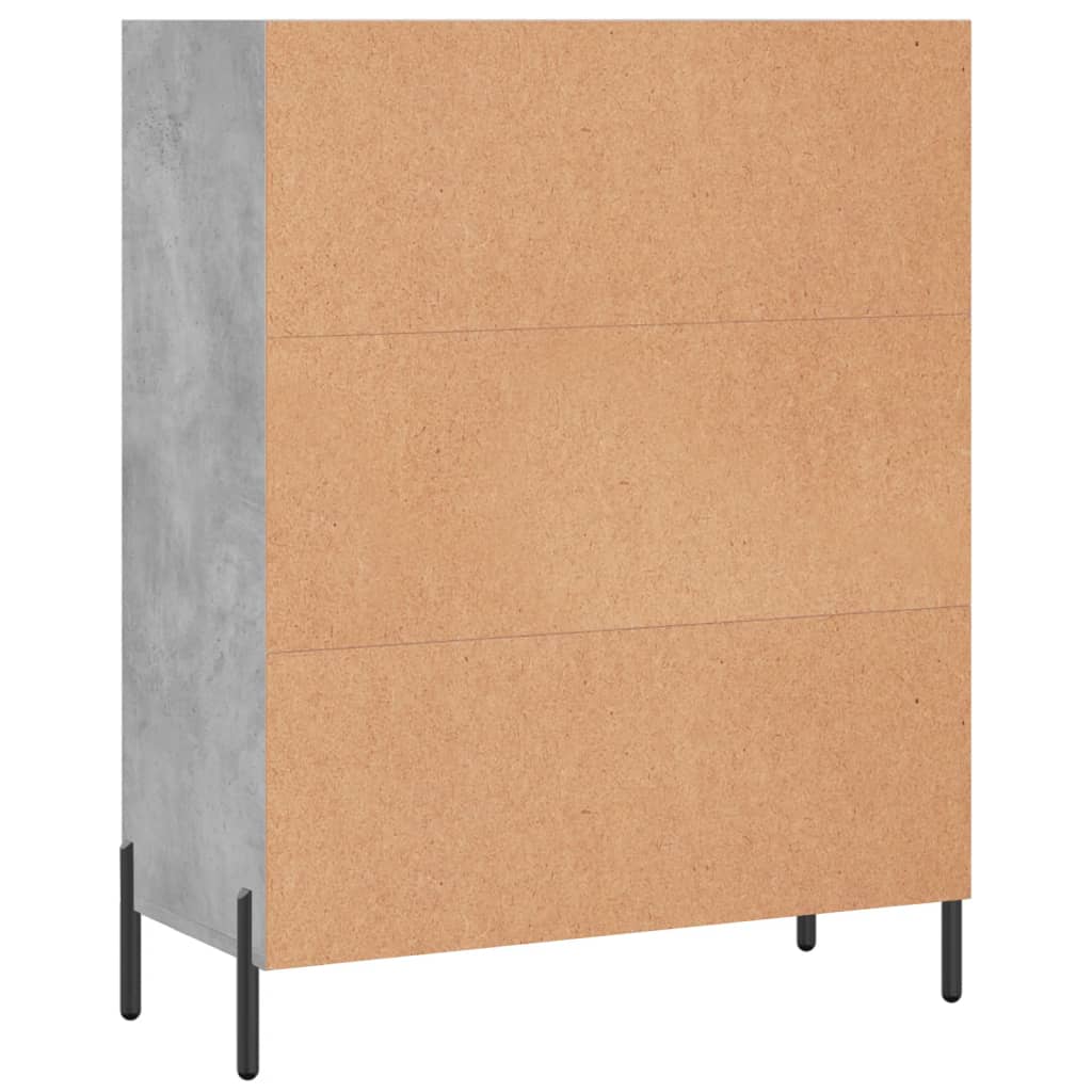 Ormarić s policama boja betona 69,5x32,5x90cm konstruirano drvo