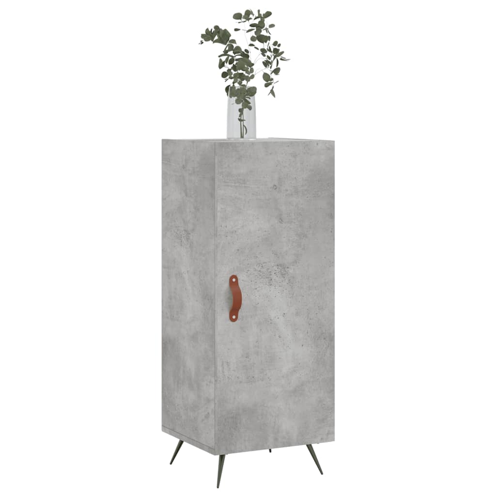 Komoda siva boja betona 34,5x34x90 cm od konstruiranog drva