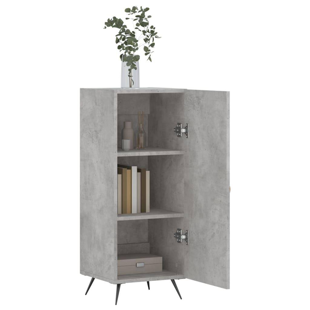 Komoda siva boja betona 34,5x34x90 cm od konstruiranog drva