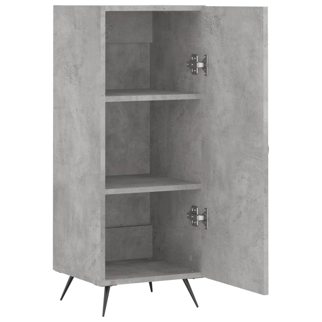 Komoda siva boja betona 34,5x34x90 cm od konstruiranog drva