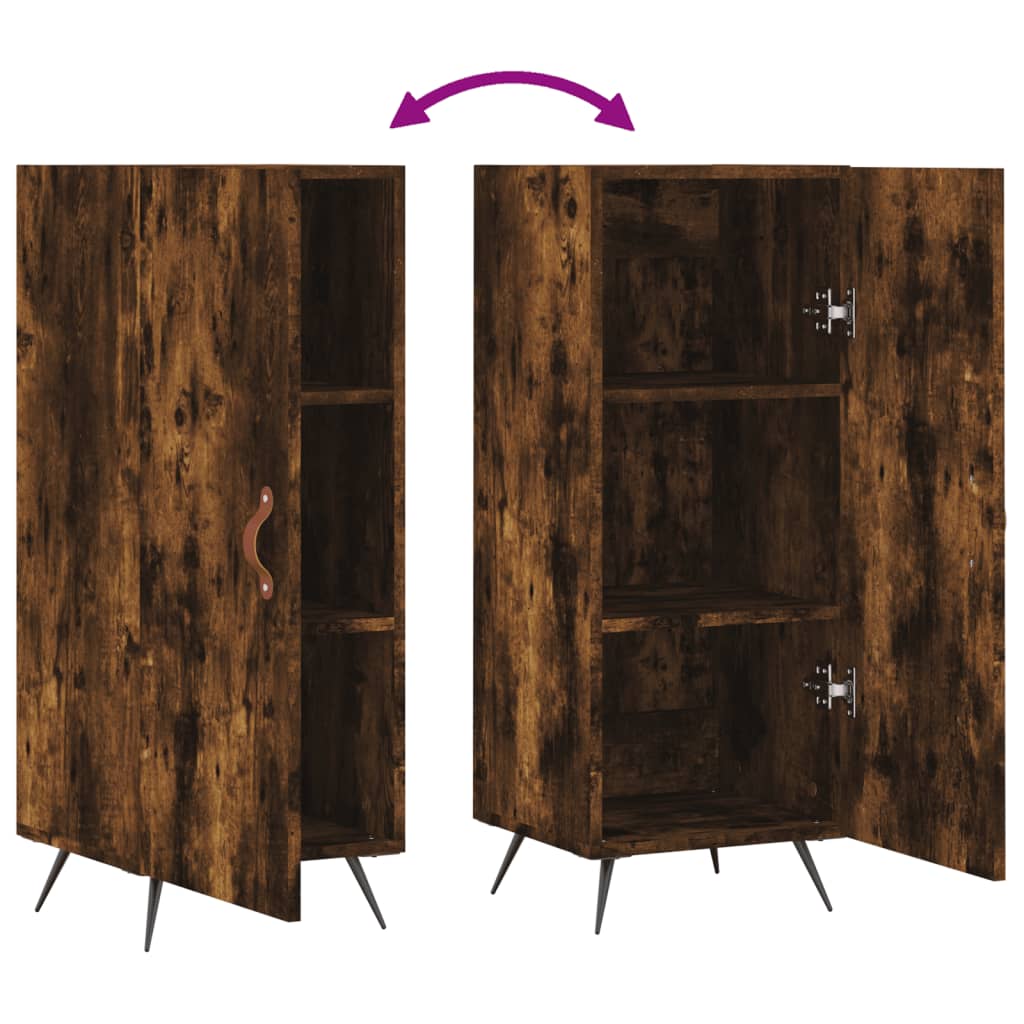 Komoda boja dimljenog hrasta 34,5x34x90 cm konstruirano drvo