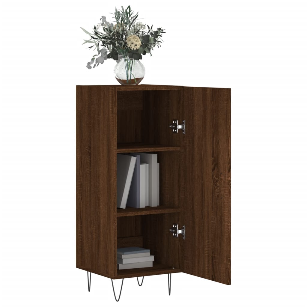 Komoda boja smeđeg hrasta 34,5 x 34 x 90 cm konstruirano drvo