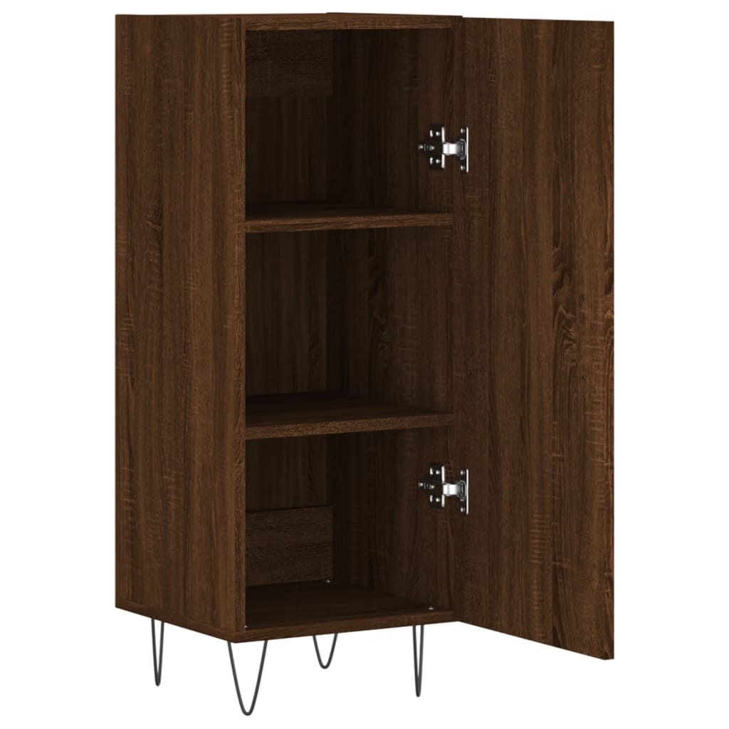 Komoda boja smeđeg hrasta 34,5 x 34 x 90 cm konstruirano drvo