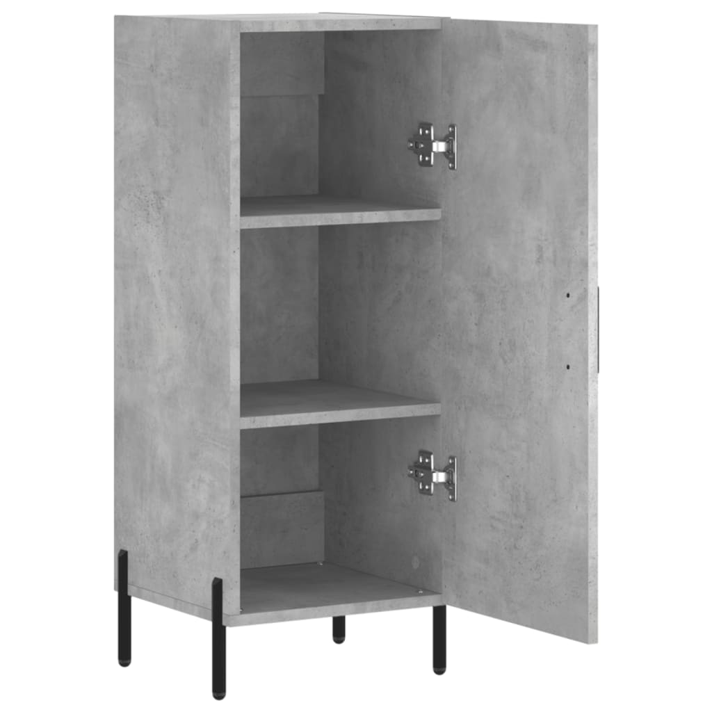 Komoda siva boja betona 34,5x34x90 cm od konstruiranog drva