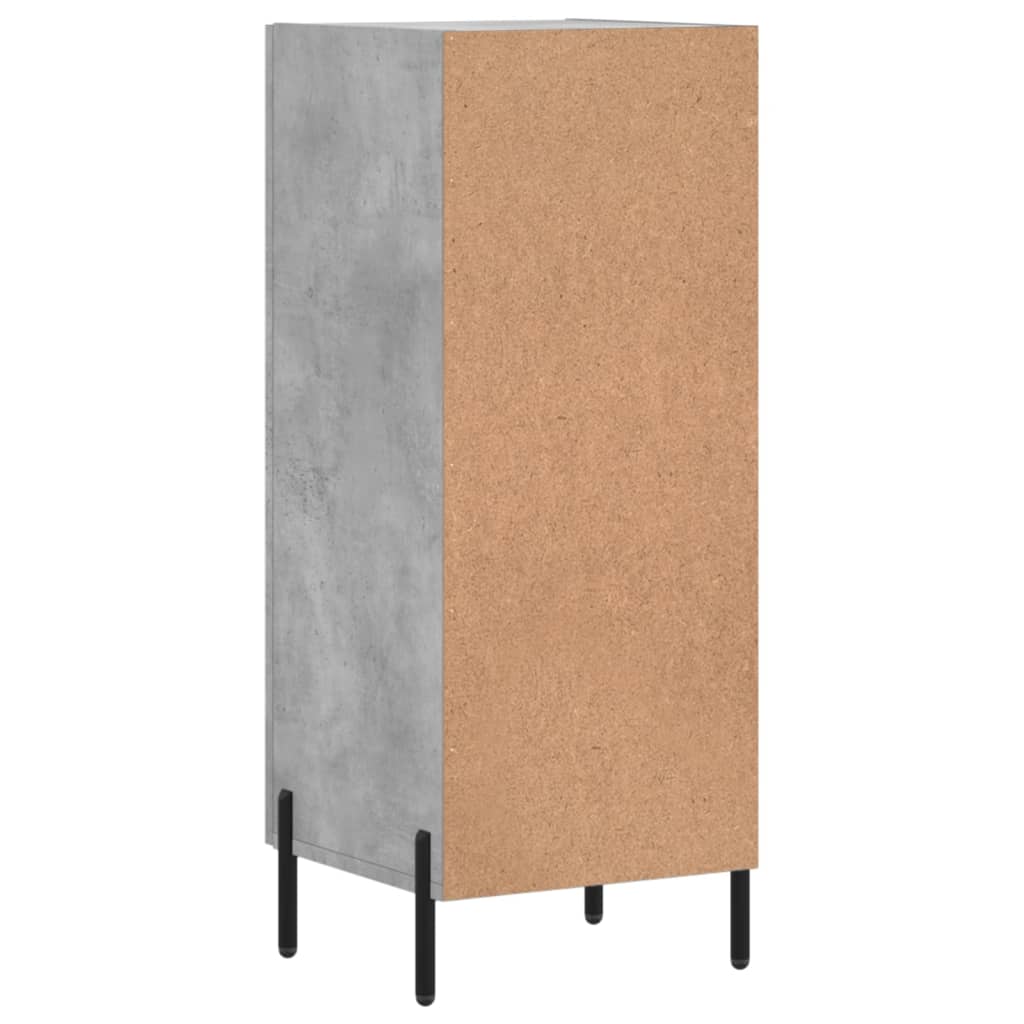 Komoda siva boja betona 34,5x34x90 cm od konstruiranog drva