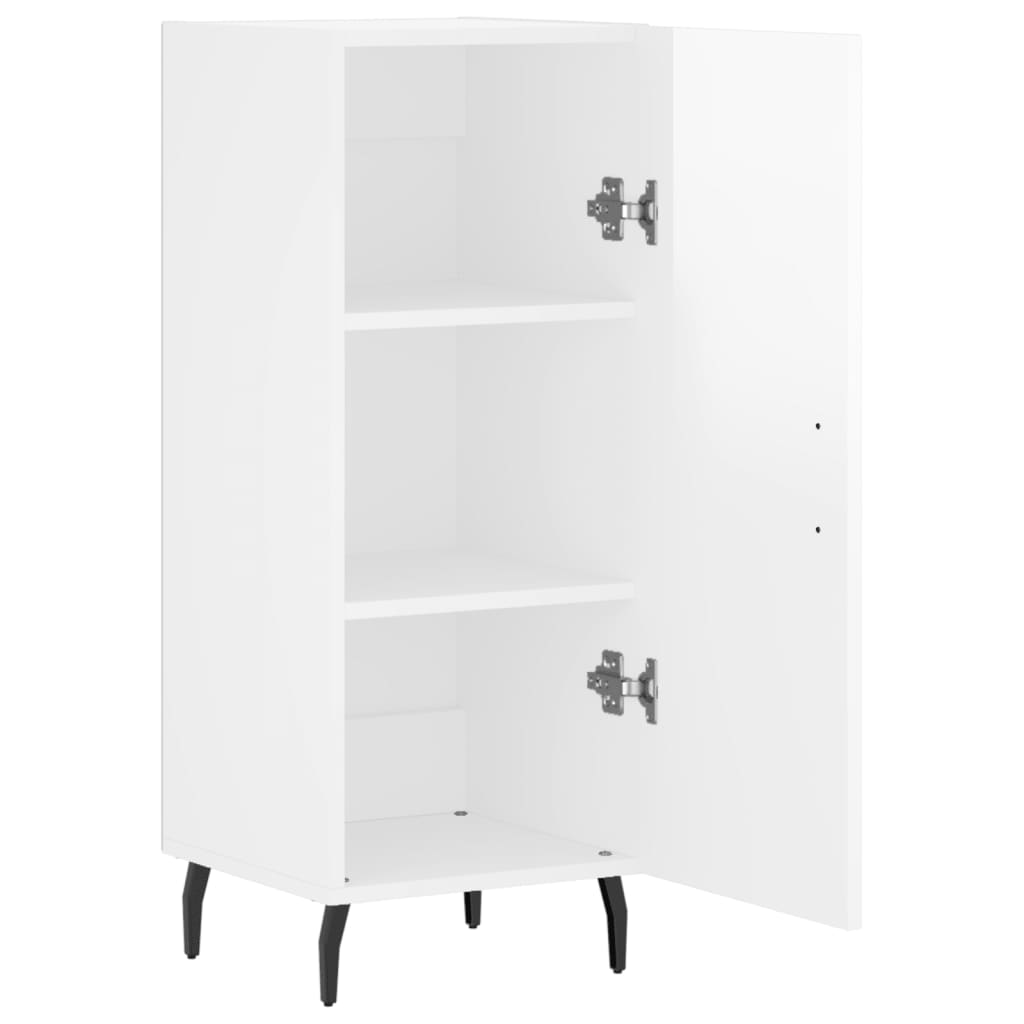 Komoda sjajna bijela 34,5 x 34 x 90 cm od konstruiranog drva
