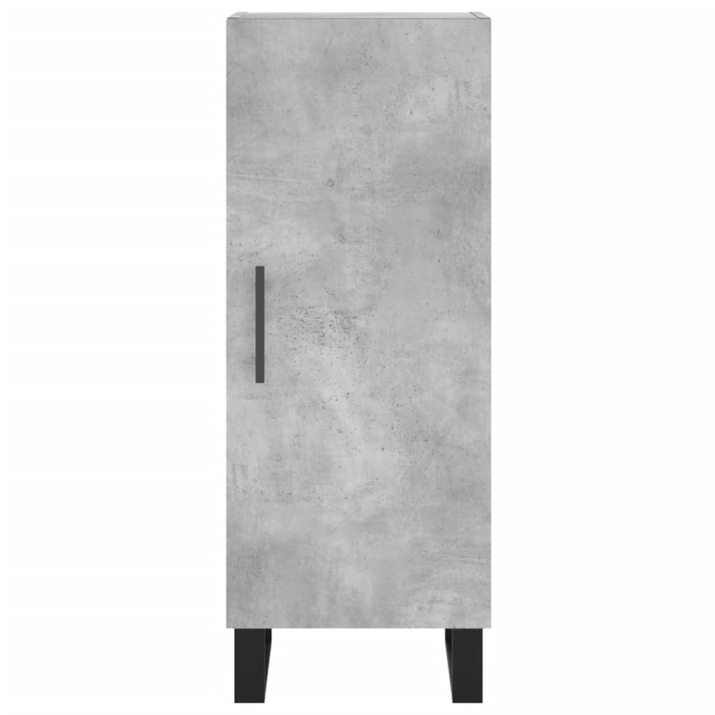 Komoda siva boja betona 34,5x34x90 cm od konstruiranog drva