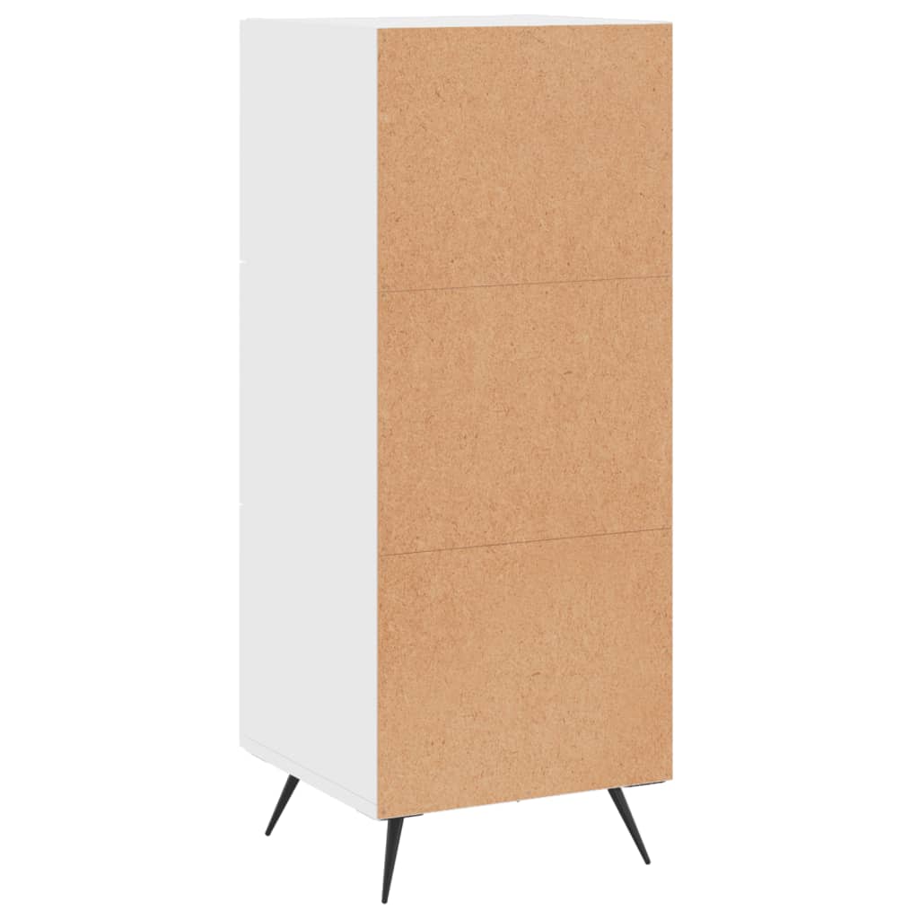 Komoda sjajna bijela 34,5 x 34 x 90 cm od konstruiranog drva