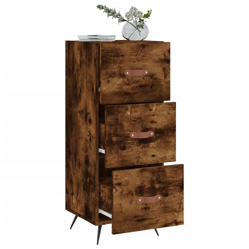 Komoda boja dimljenog hrasta 34,5x34x90 cm konstruirano drvo