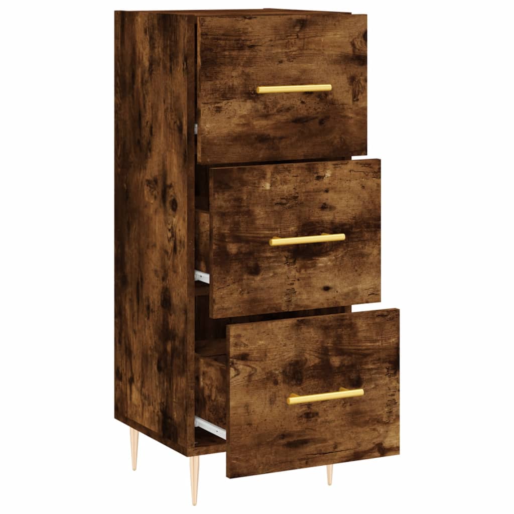 Komoda boja dimljenog hrasta 34,5x34x90 cm konstruirano drvo