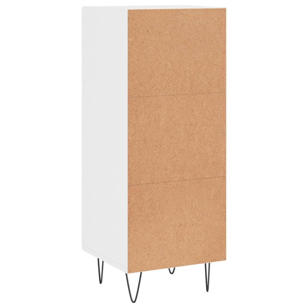 Komoda sjajna bijela 34,5 x 34 x 90 cm od konstruiranog drva