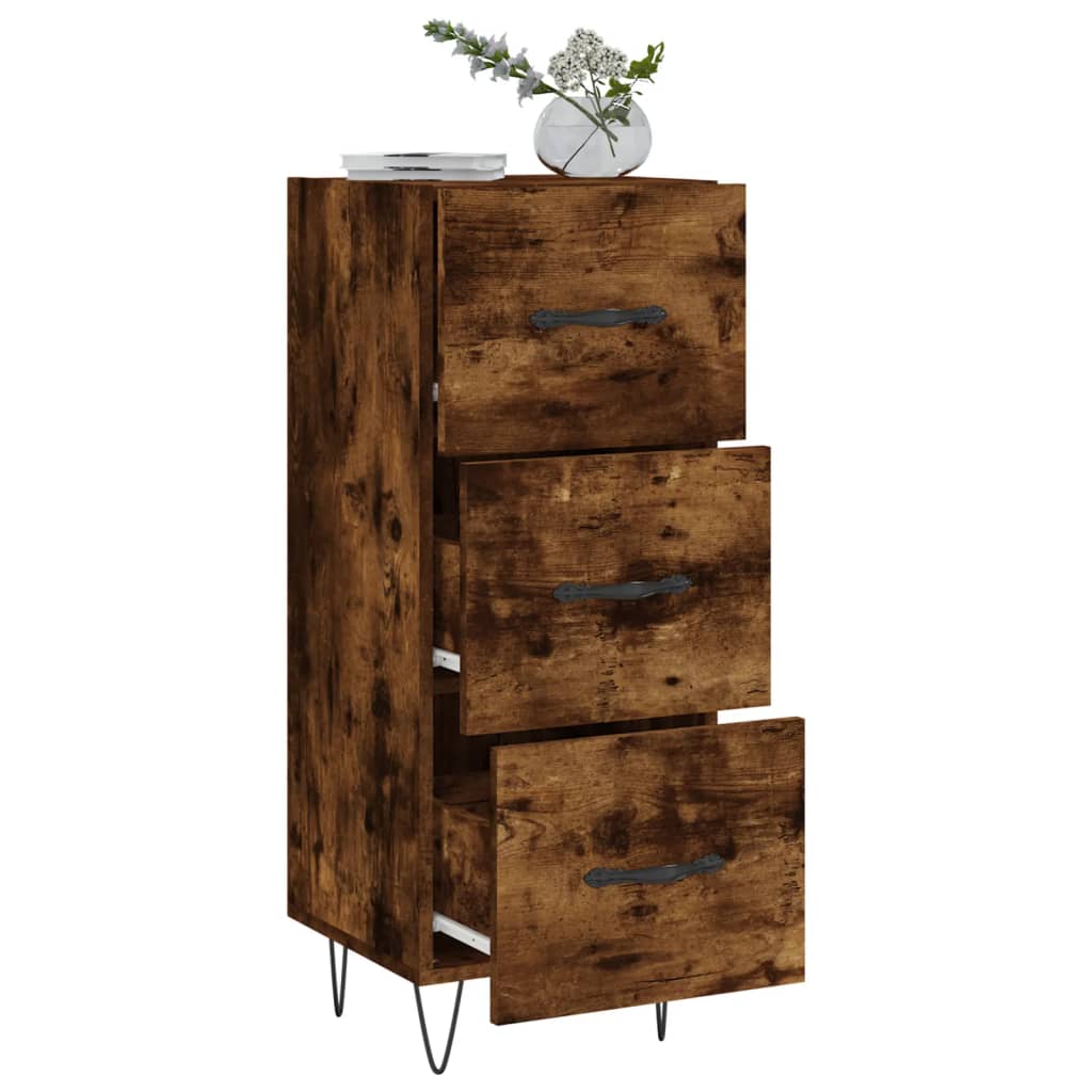 Komoda boja dimljenog hrasta 34,5x34x90 cm konstruirano drvo