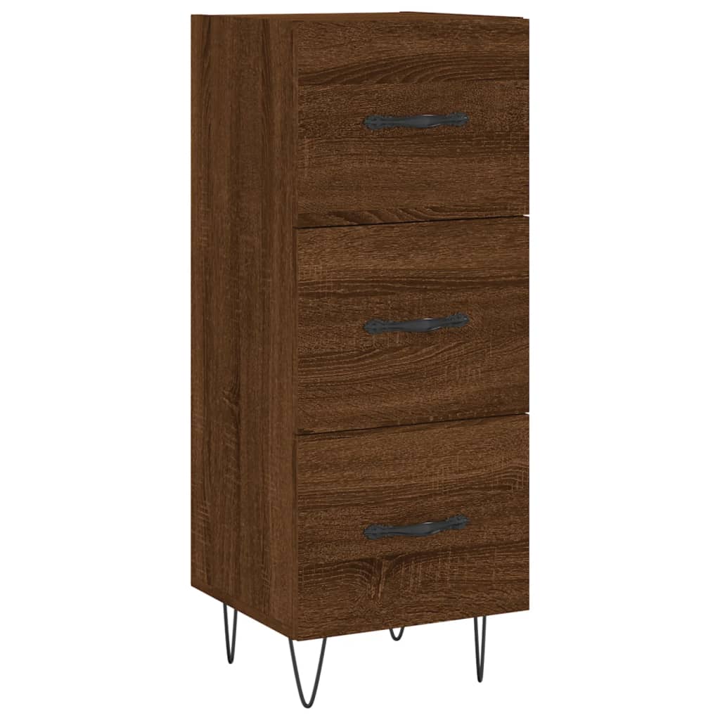 Komoda boja smeđeg hrasta 34,5 x 34 x 90 cm konstruirano drvo