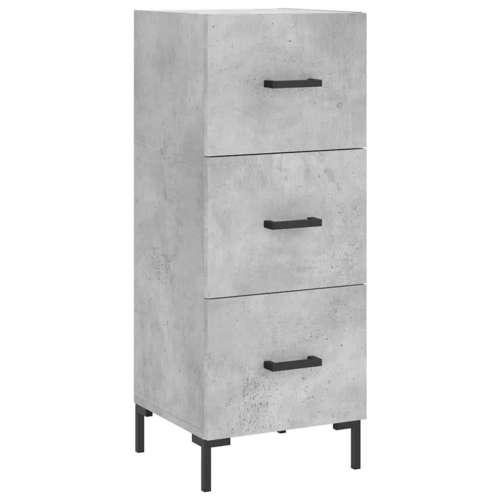 Komoda siva boja betona 34,5x34x90 cm od konstruiranog drva