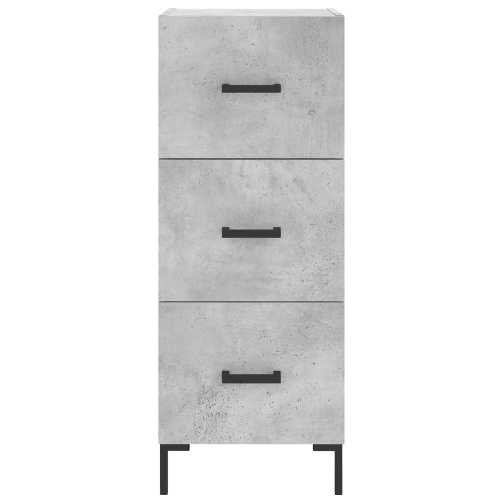 Komoda siva boja betona 34,5x34x90 cm od konstruiranog drva