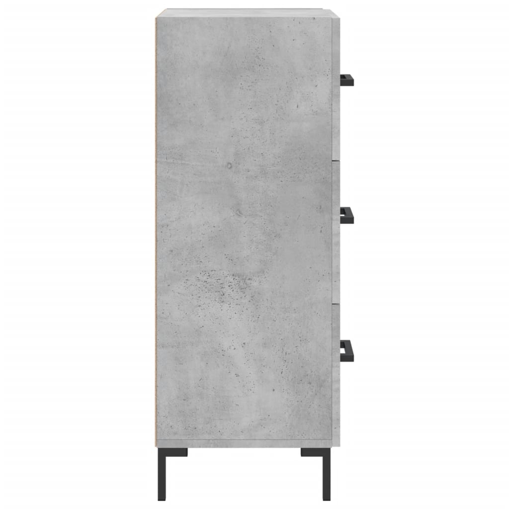 Komoda siva boja betona 34,5x34x90 cm od konstruiranog drva