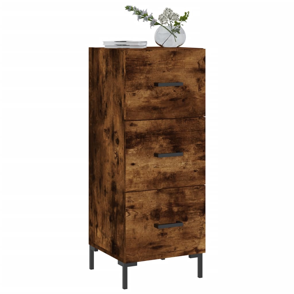 Komoda boja dimljenog hrasta 34,5x34x90 cm konstruirano drvo