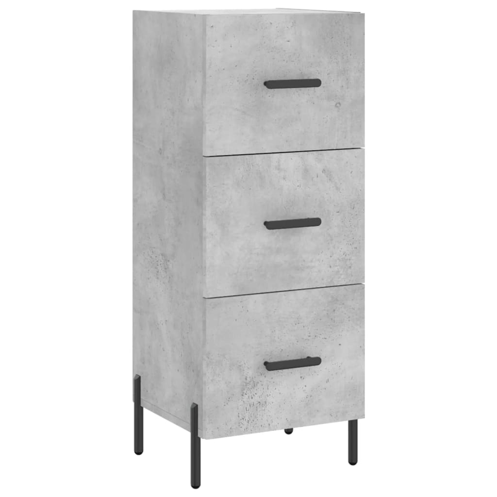 Komoda siva boja betona 34,5x34x90 cm od konstruiranog drva