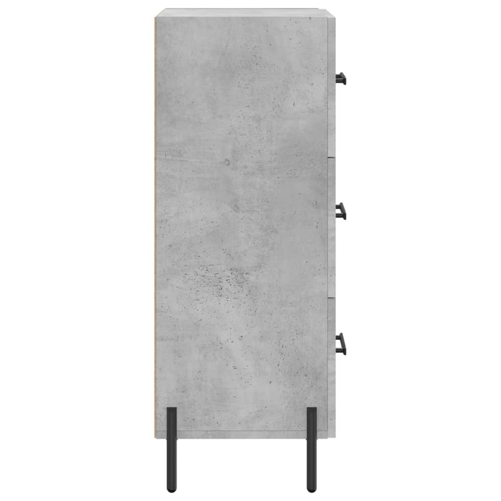 Komoda siva boja betona 34,5x34x90 cm od konstruiranog drva
