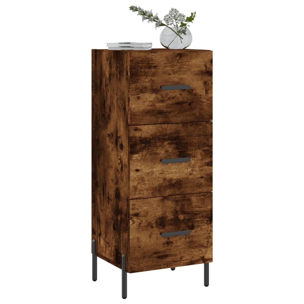 Komoda boja dimljenog hrasta 34,5x34x90 cm konstruirano drvo