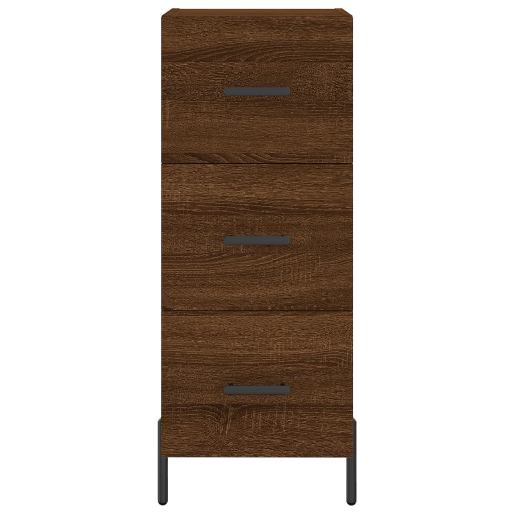 Komoda boja smeđeg hrasta 34,5 x 34 x 90 cm konstruirano drvo