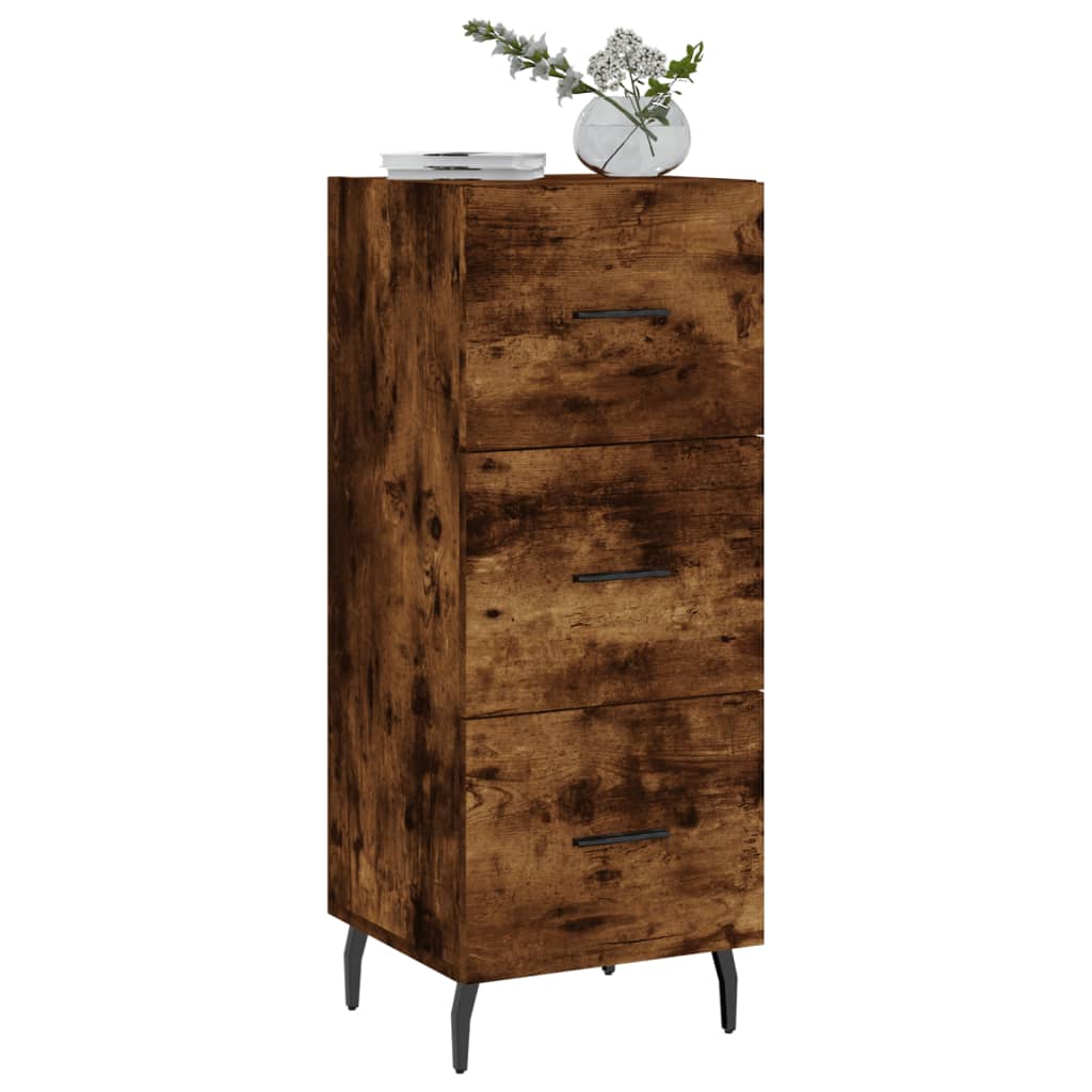 Komoda boja dimljenog hrasta 34,5x34x90 cm konstruirano drvo