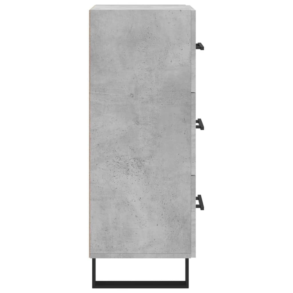 Komoda siva boja betona 34,5x34x90 cm od konstruiranog drva