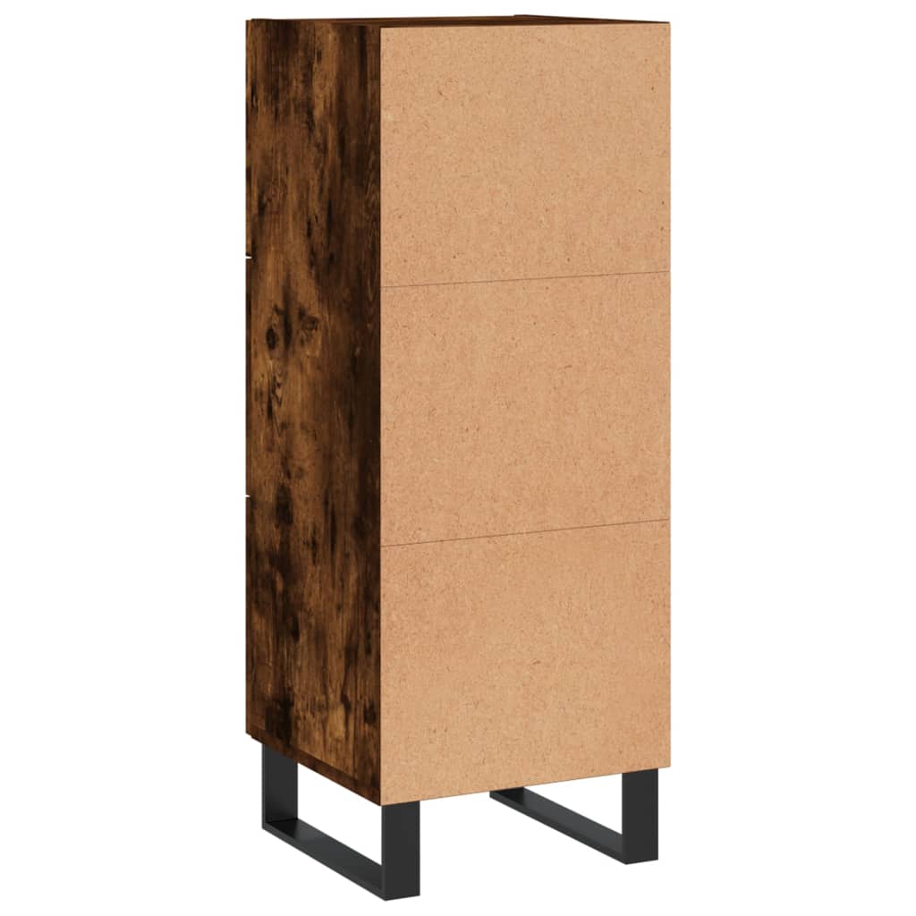 Komoda boja dimljenog hrasta 34,5x34x90 cm konstruirano drvo