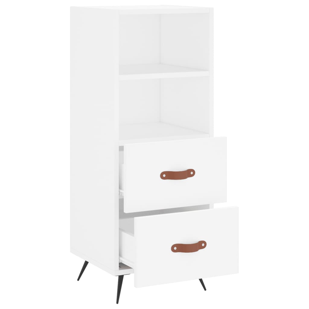 Komoda bijela 34,5 x 34 x 90 cm od konstruiranog drva