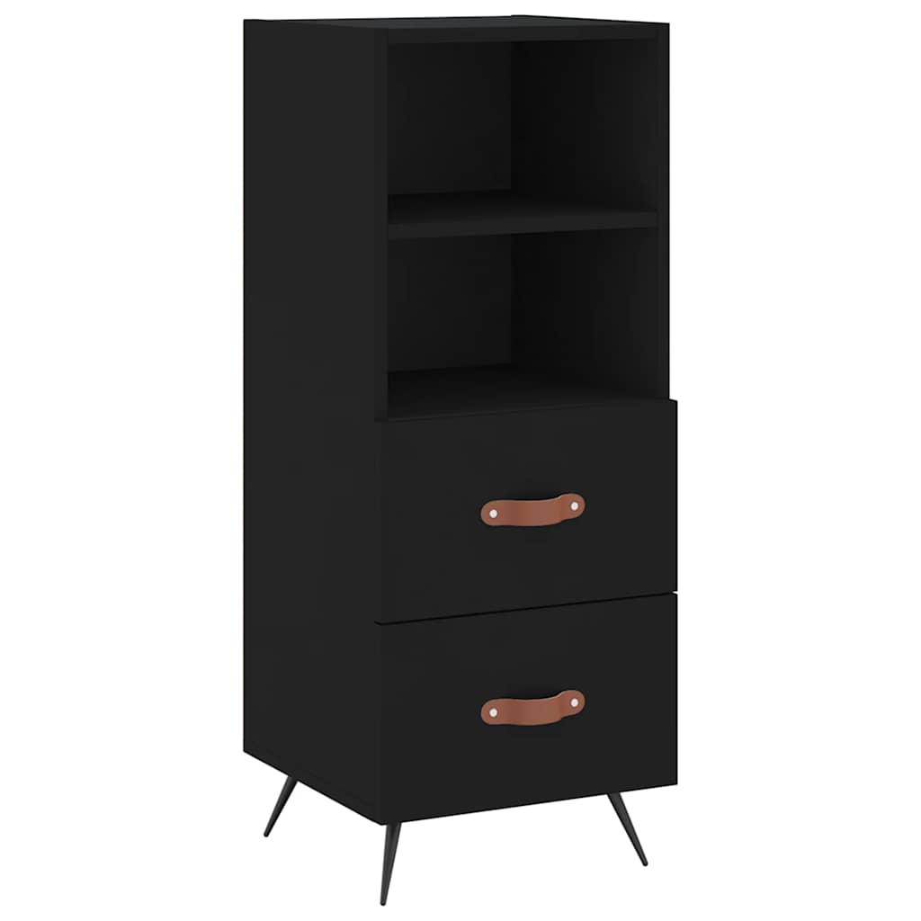 Komoda crna 34,5 x 34 x 90 cm od konstruiranog drva