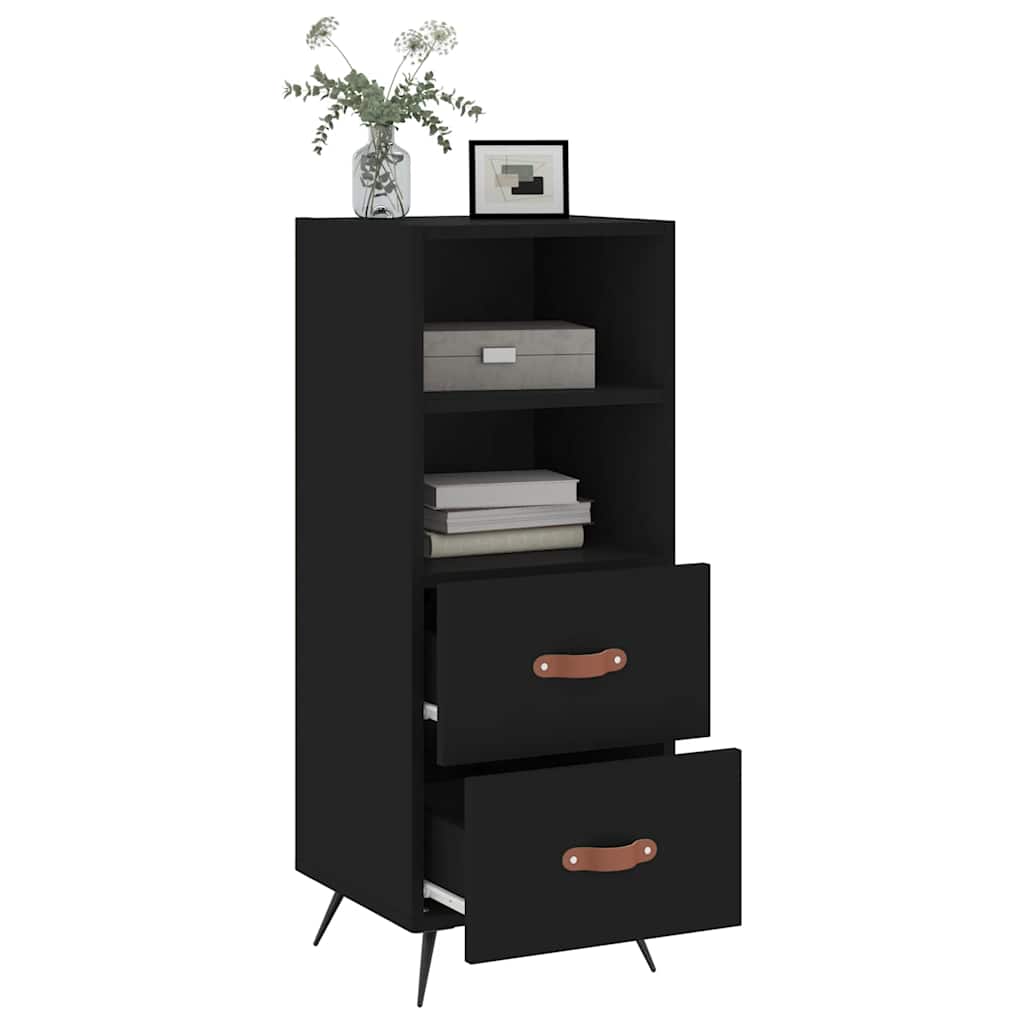 Komoda crna 34,5 x 34 x 90 cm od konstruiranog drva