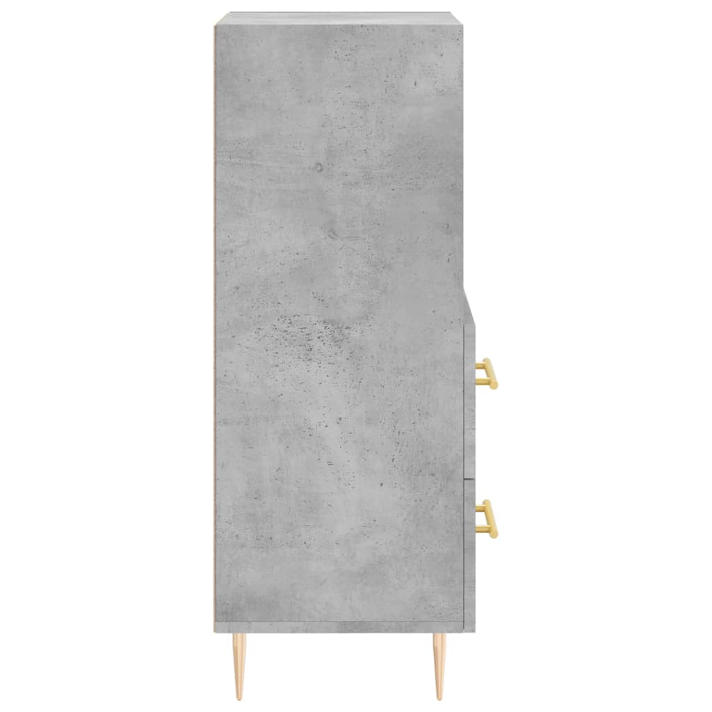 Komoda siva boja betona 34,5x34x90 cm od konstruiranog drva